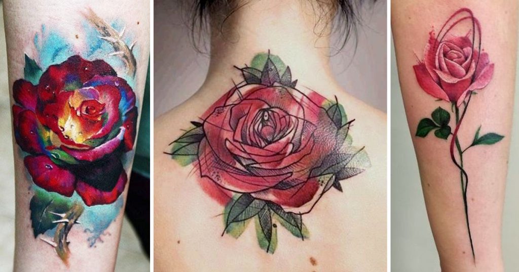 Different rose tattoos